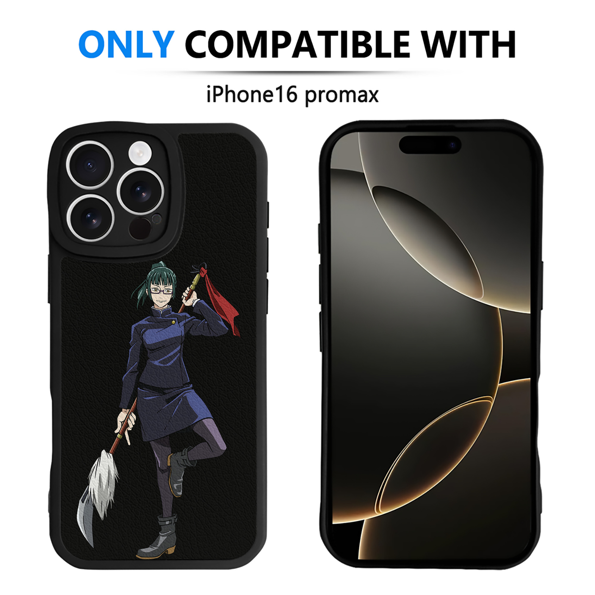 （画像用） 呪術廻戦 Jujutsu Kaisen 【iPhone 16シリーズ対応】シリコンスマホケース（レザー調） 材質：シリコン